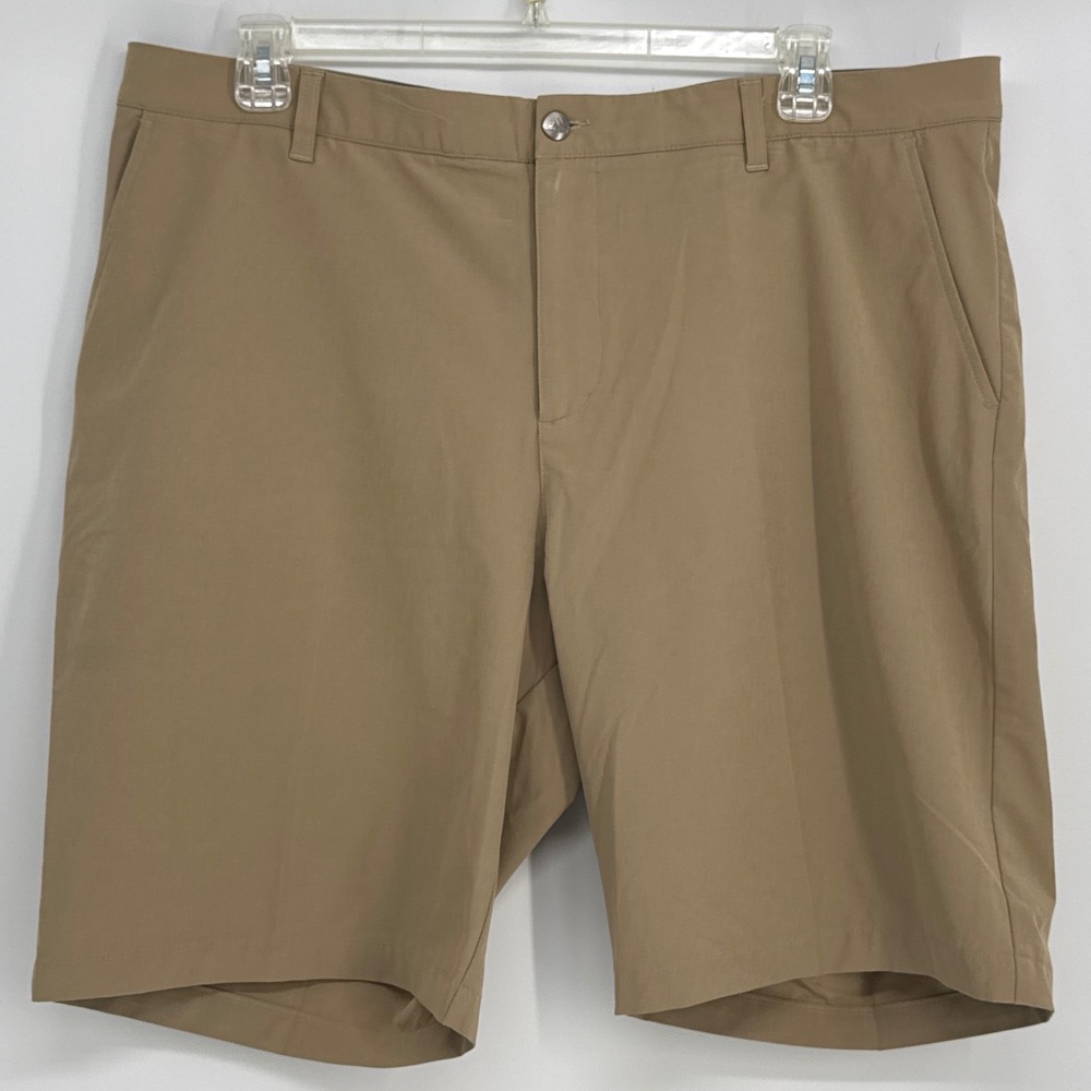 Adidas Golf Shorts Mens 40 Tan Khaki Primegreen Performance Athletic HA6204